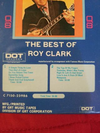 Roy Clark The BEST Of Quadraphonic 8 - Track Tape Quad 8 Track Q8 RARE 2