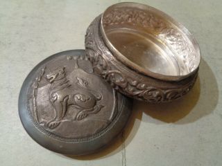Rare Antique Chinese Solid Silver Box