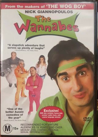 The Wannabes Rare Dvd Australian Comedy Film Nick Giannopoulos Deleted Movie Oop