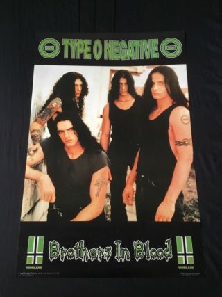 Type O Negative 1996 Vintage Poster October Rust Peter Steele Carnivore Rare