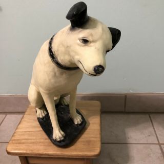 Vintage 16” Rare Collectible Nipper The Rca Victor Dog Plaster Cast