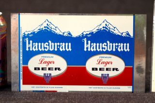 Hausbrau Lager Beer Can,  Maier Brewing,  Los Angeles Rare Flat