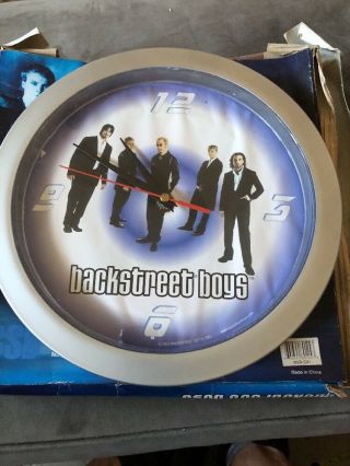 Vintage 2001 NIB Backstreet Boys Wall Clock Pop Boy Band Rare Nick Y2K 3