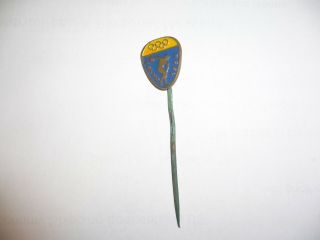 1964 Olympic Games Tokyo Yellow - Blue Collectible Pin Button Very Rare