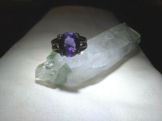 Rare Flower Fairy Amythist Crystal Spirit Ring Wicca Talism Amulet Para Meta Hau