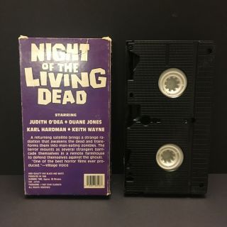 Night Of The Living Dead VHS George Romero HORROR Star Classics Rare Cover Art 2