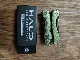 Halo Legendary Unsc Multi - Tool Loot Crate Exclusive Green,  Rare