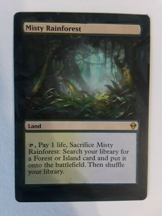 Misty Rainforest - Mtg Full Art Alter - Magic The Gathering