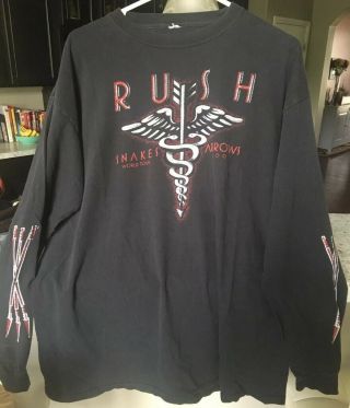 Rare Rush Official Tour Concert T Shirt 2007 Snakes & Arrows Xl,  Long Sleeve