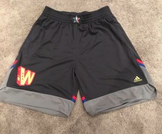 Adidas 2017 Nba All Star Game Shorts Size L Jersey West Rare Curry Durant Harden
