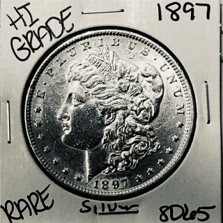 1897 Morgan Silver Dollar Hi Grade U.  S.  Rare Coin 8065