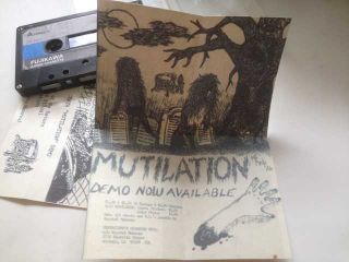 Death Mutilation 1986 Death Metal Demo Cassette Tape Chuck Schuldiner Rare