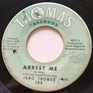 Northern Soul Jamo Thomas Arrest Me Thomas 45 Rare Mod Club Dancer