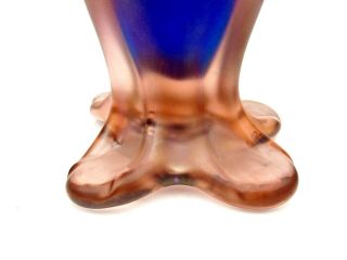 X Rare 1950s Very Large Murano Sommerso Art Glass Freeform Vase Iridescent 2kg 4
