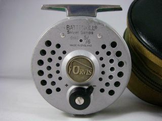 Rare Silver Series Orvis Battenkill Disc 5/6 Fly Reel; Made In England