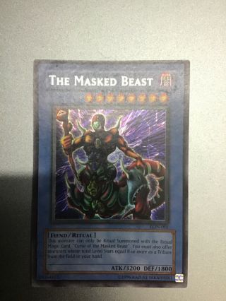 1x Yugioh The Masked Beast Lon - 001 Ultra Rare Nm/lp
