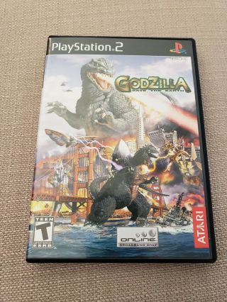 Godzilla: Save The Earth (sony Playstation 2,  2004) Rare Ps2 Game In Case