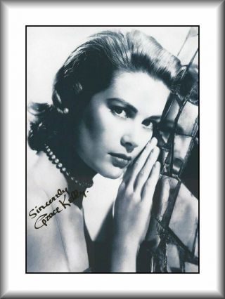 Grace Kelly - Sexy - Hollywood Legend - Rare Hand Signed Autograph