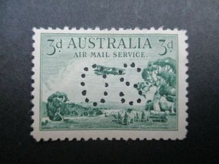 Pre Decimal Stamps: Airmail Perf Os No Gum - Rare (g68)