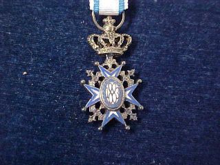 Rare Orig Pre WW1 Miniature Medal 1883 Order Of St.  Sava 