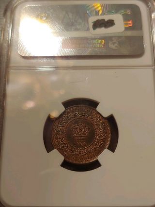 1864 Nova Scotia Half Cent NGC MS 64 BN Wow Rare Rare Rare 6