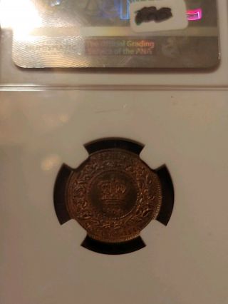 1864 Nova Scotia Half Cent NGC MS 64 BN Wow Rare Rare Rare 7