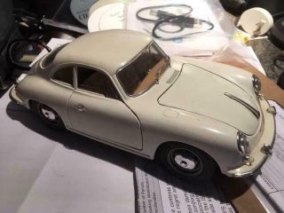 Porsche 356 B 1961 Scale 1/16 Made In Italy Model Car White Metal Rare
