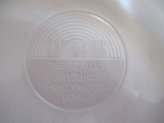 Beatles ULTRA RARE 1977 U.  S.  ' HOLLYWOOD BOWL ' THICK GLASS BLOW PROMO ITEM NM 3