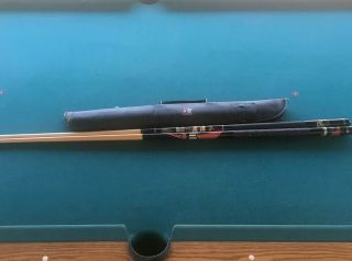 Rare 2 Dale Earnhardt Sr 3 Pool Cue Sticks With Dale Carrying Pouch Nascar
