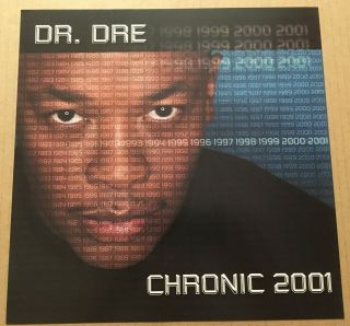 Dr.  Dre Rare 1999 Double Sided Promo Poster Flat For Chronic Cd 12x12 Usa