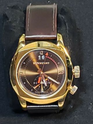 Burberry Mens Swiss Made Watch Gold Tone Rare BU7632 2