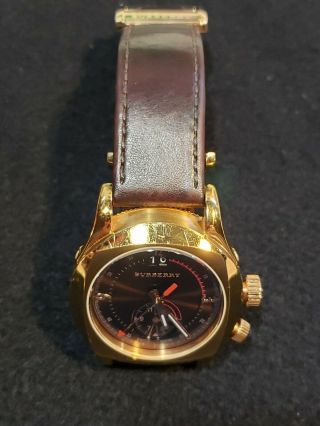 Burberry Mens Swiss Made Watch Gold Tone Rare BU7632 5