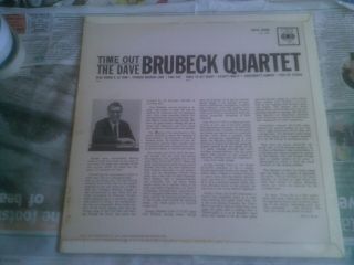 The Dave Brubeck Quartet Time Out Rare 1962 Mono UK CBS BPG 62068 5