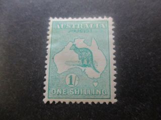 Kangaroo Stamps: 1/ - Green 1st Watermark - Rare (g149)