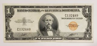 Dominican Republic Peso 1950s Banknote Unc Very Rare Grade