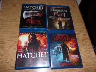 Hatchet Quadrilogy I,  Ii,  Iii,  Iv (4 Blu Ray) Rare Slasher Victor Crowley