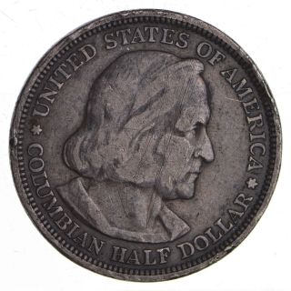 Rare - 1st Year - 1892 Silver Columbian Expo Us Commemorative Half Dollar 295