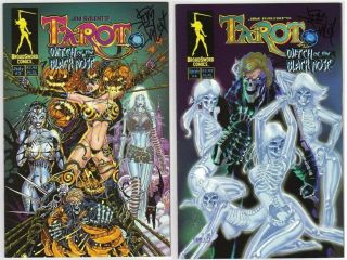Tarot Witch Of The Black Rose 03a & 04b,  Rare Signed 2 - Pack Set,  Very Htf