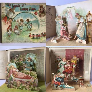 Land Of Long Ago Ernest Nister C1890 Fairy Tales Rare Rare Large Pop - Up Book