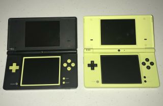 Nintendo Dsi Black W/ Lime Green Buttons Color Swap In Rare