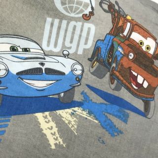 Vintage Cars Disney Pixar Twin Sheet Flat Grey Mater Mcqueen Gray Rare