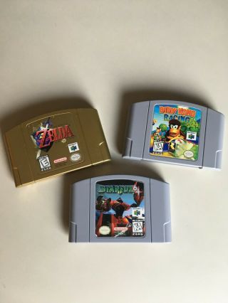 Nintendo 64/n64 The Classics Bundle: Rare Gold Zelda,  Starfox,  Diddy Kong Racing