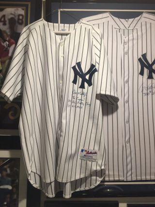 Don Mattingly Signed Yankees Jersey Dual Authenticated 3 Inscriptions Rare
