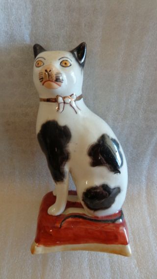 Rare Vintage Antique Staffordshire Cat Figurine Top