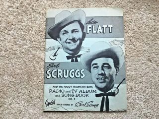 Flatt & Scruggs Radio & Tv Album And Songbook Bluegrass Rare 1950s Orig Envelope