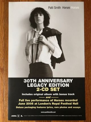 Patti Smith Horses (reissue) Rare Promo Poster 2005