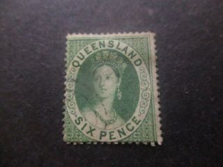 Queensland Stamps: 1860 Chalon Perforated - Rare (d334)