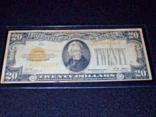 Gold Certificate Reserve Note $20 Twenty Dollars 1928 Gold Coin On Demand - Rare