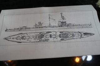 1/700 Classic Warships Hms Agincourt Battleship Resin Model Ship Boat Rare