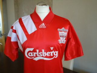 LIVERPOOL 1992 adidas Centenary Home Shirt MED / LARGE Rare Old Vintage 3